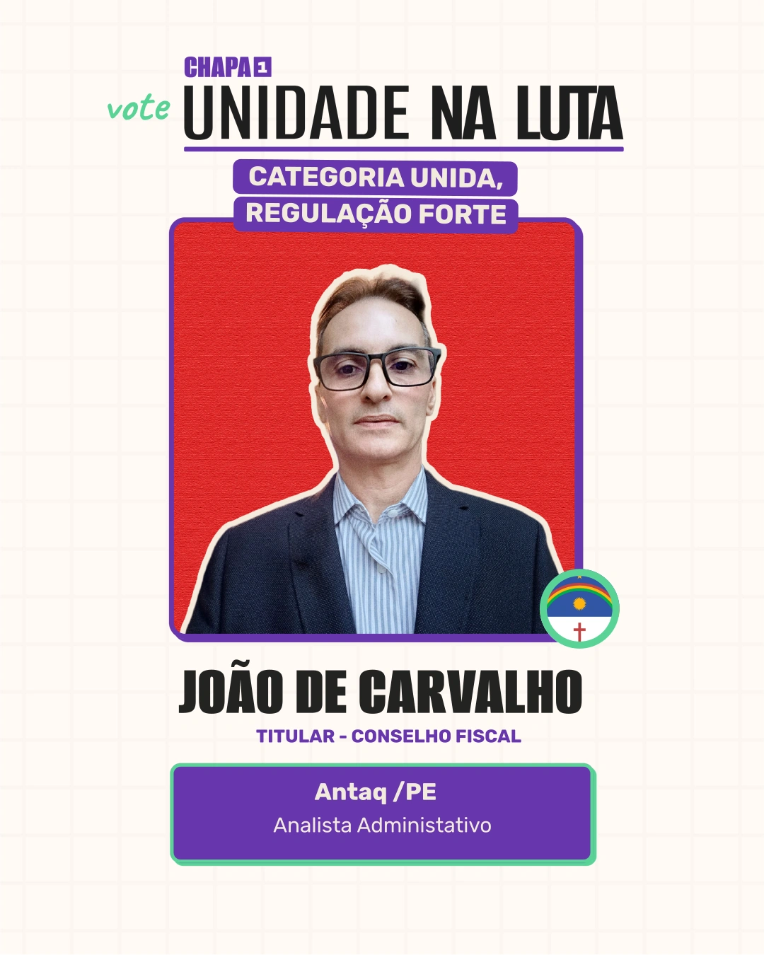 Card de João de Carvalho, Titular - Conselho Fiscal